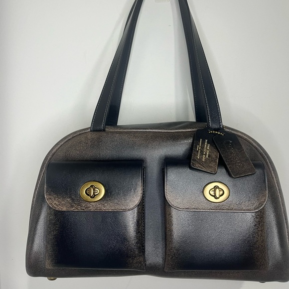 Coach Twin Turnlock Bag In Loved Leather NWT - Picture 3 of 10